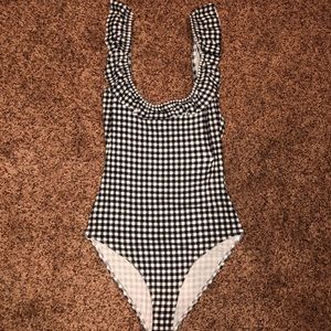 Gingham bodysuit